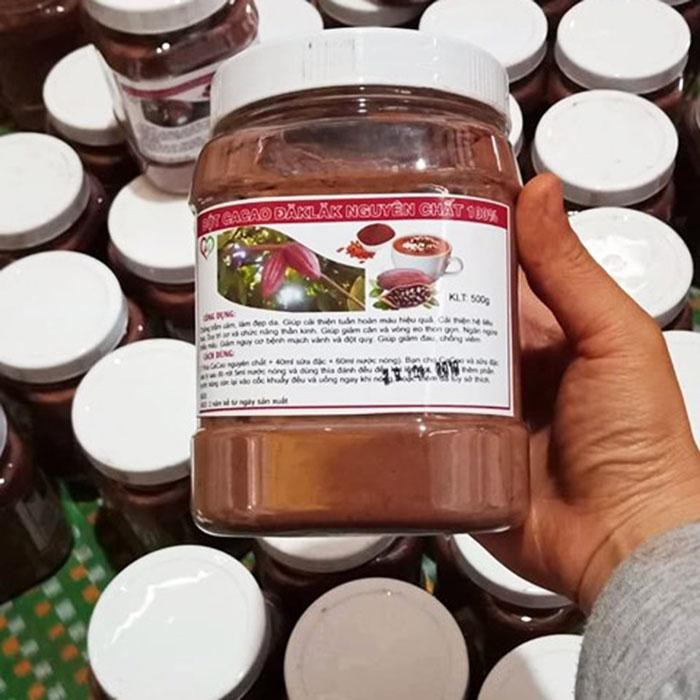 500gr cam kêt bột ca cao nguyên chất của Đăk Lăk 100%