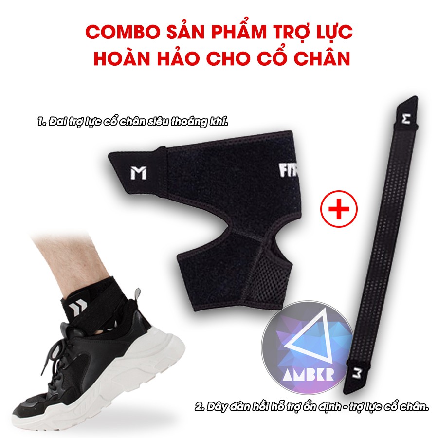 Đai Trợ Lực Cổ Chân Cao Cấp - Đai Đeo Cổ Chân Có Dây Trợ Lực (1 Đôi) - AMBERVIETNAM