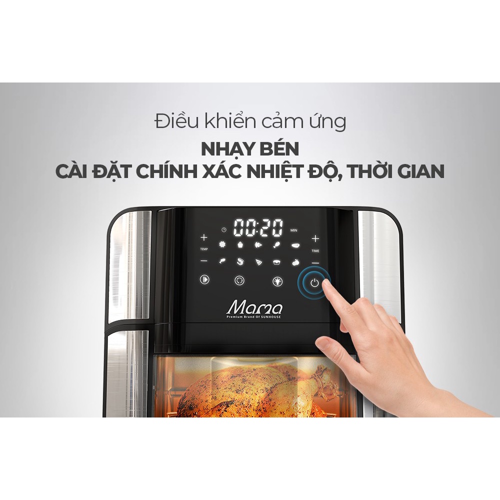 Nồi chiên không dầu Sunhouse Mama SHD4088 - Công suất 1700W, Dung tích 15 lít - Hàng chính hãng bảo  hành 24 tháng