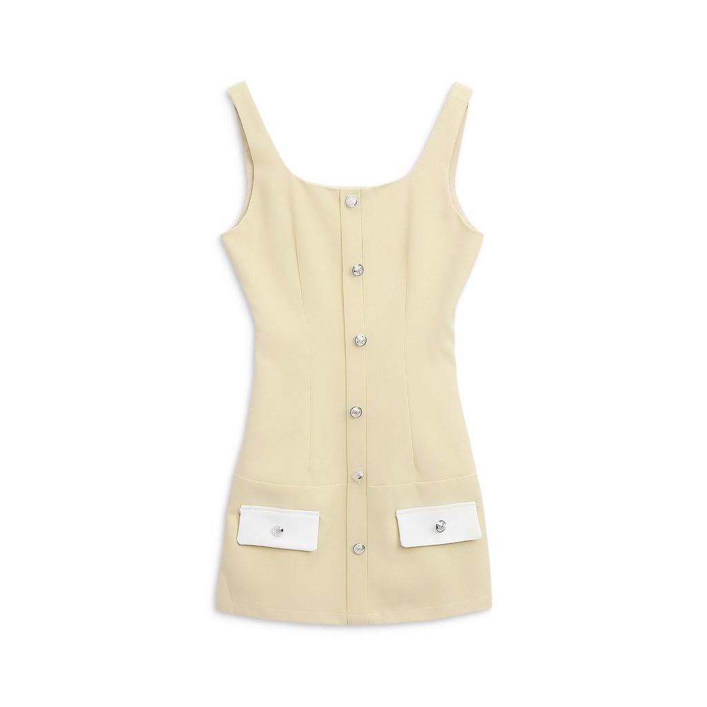 Đầm Nữ Sleeveless Square Bodycon , Chất Vải Bố Thái, Thoải Mái, WDN000029,SOMEHOW