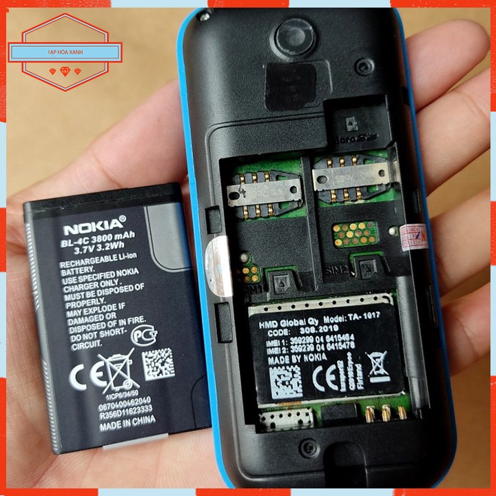 Điện Thoại Cổ Cục Gạch Pin Trâu Nokia 130 TA-1017 Chính Hãng Bàn Phím Số Cho Người Già