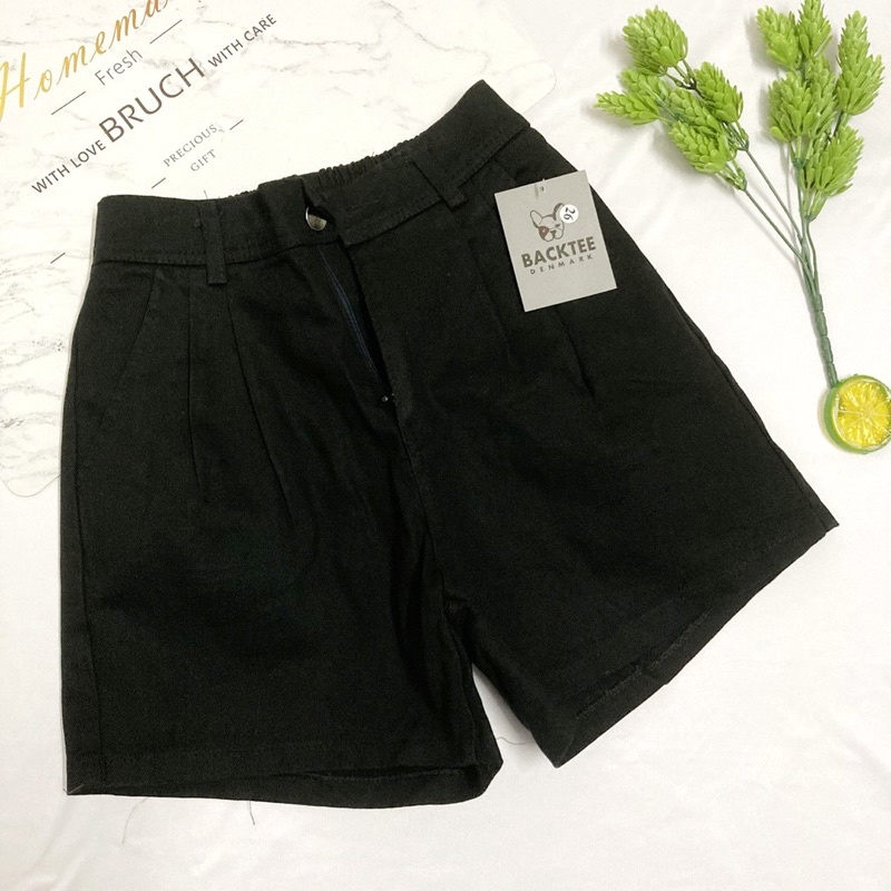 Quần đùi nữ kaki thun co giãn vừa - Quần short nữ lưng cao - size từ 40kg-52kg - KAKIDK