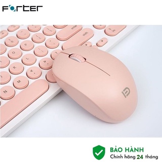 Chuột Không Dây Màu Hồng Forter V182 (Hồng/Đen/ Xám/ Xanh Ngọc) - Hàng Chính Hãng