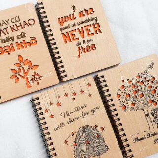 Sổ gỗ handmade (chat chọn mẫu)