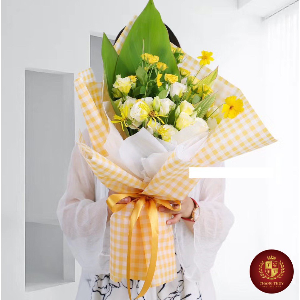 Giấy gói hoa và quà tặng handmade Bóng mờ caro classic 60cm x 60cm 20 tờ