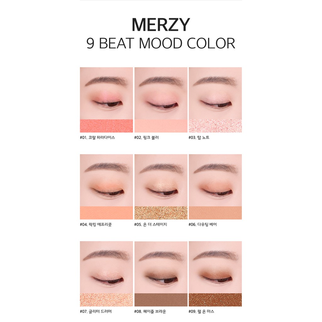 Bảng Phấn Trang Điểm Đa Năng Merzy Bite The Beat Shadow Palette Pop In Mood