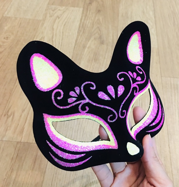 Mặt nạ cáo nửa mặt hoá trang cosplay / mặt nạ hoá trang haloween