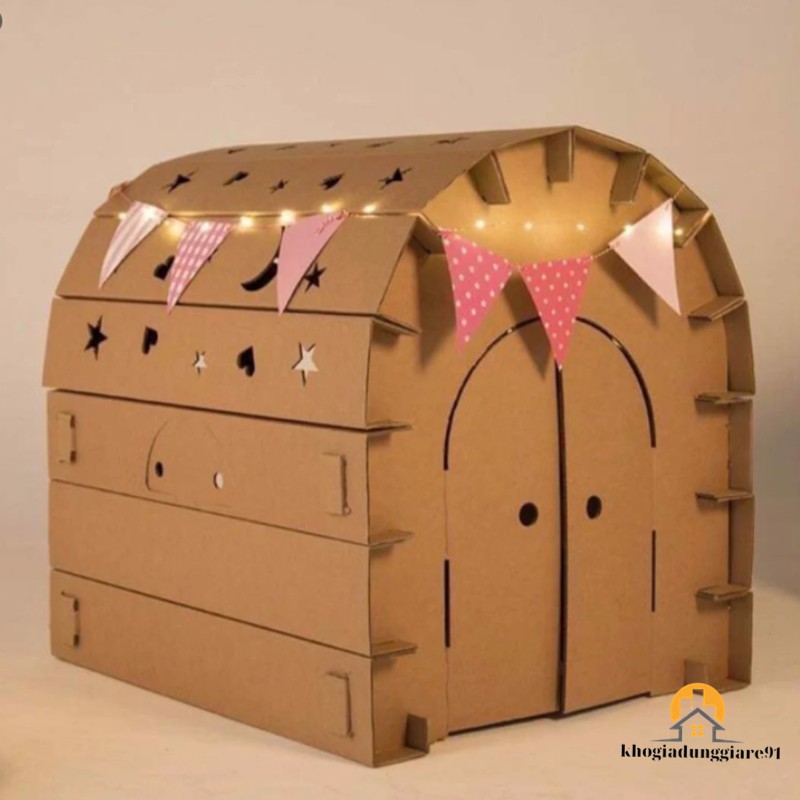 Nhà giấy carton lắp ráp cho bé - Nhà lắp ghép thông minh, Sáng Tạo và An Toàn