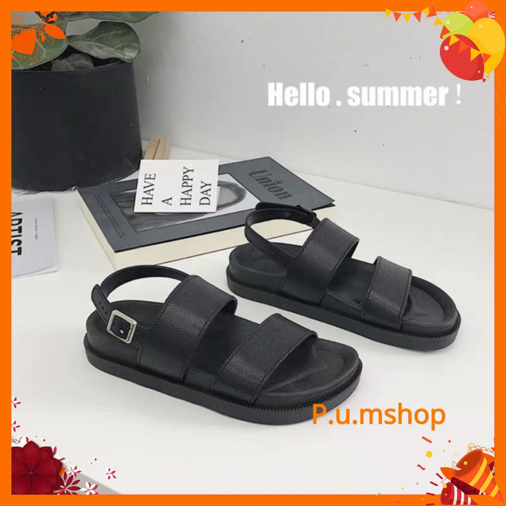 Sandal ulzzang 2 quai ngang bản to (ORDER có ảnh thật phía sau)