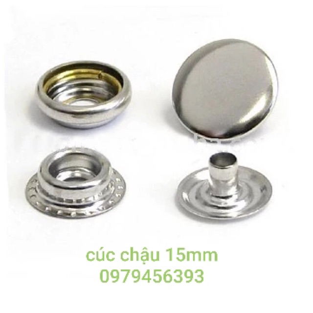 Cúc bấm chậu 15mm- 30 bộ/1 gói