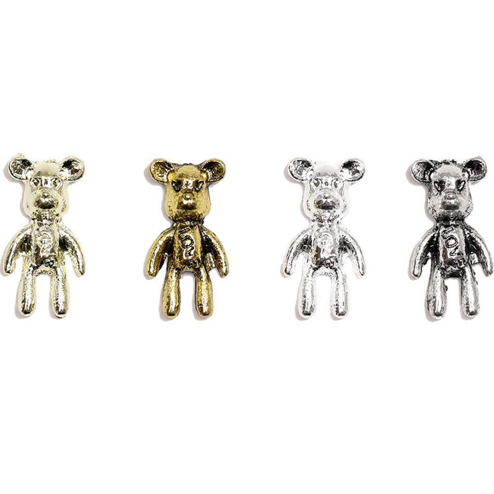 Phụ Kiện Trang Trí Móng Tay Hình Gấu Hoạt Hình Bằng Kim Loại Phong Cách Nhật Bản DIY