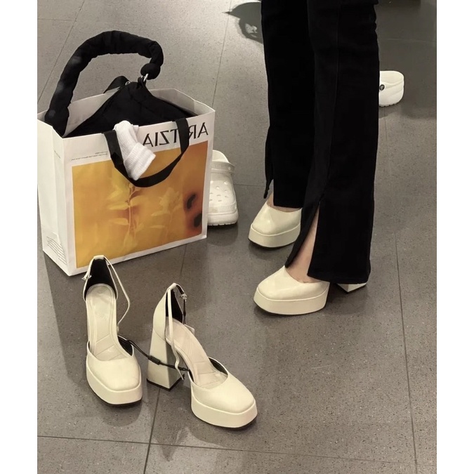 Giầy Zara cao gót đế vuông