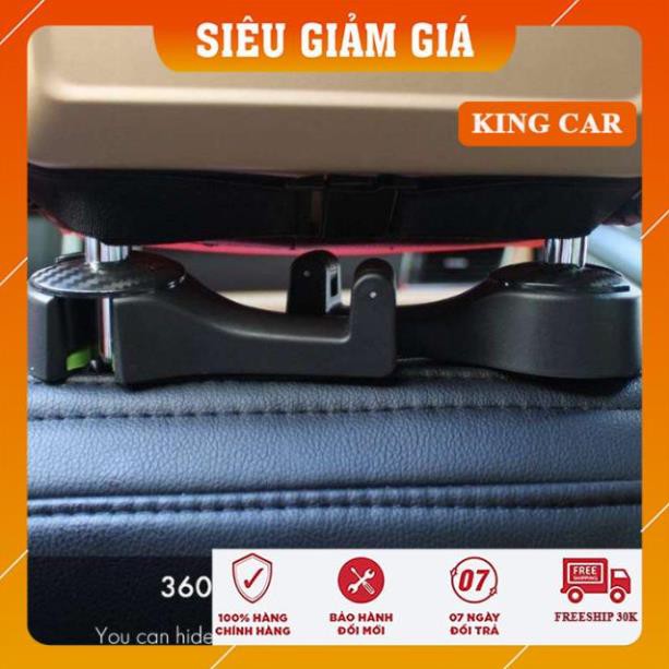 Móc treo đồ kèm kẹp điện thoại vai ghế trên ô tô - Shop KingCar