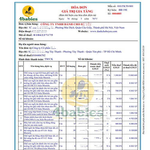 Ghế ngồi ăn Mastela cho bé 07110, 07112