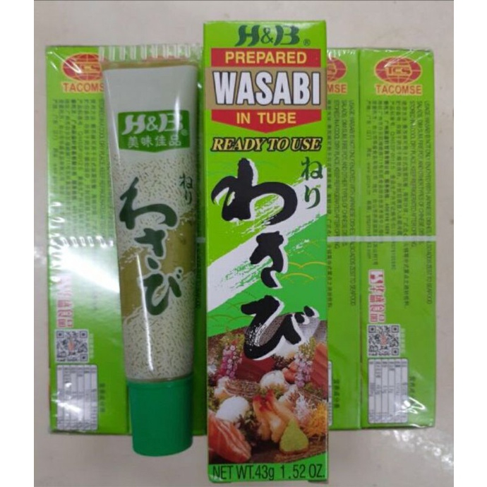 Combo 4 Tuýp Mù tạt xanh wasabi H&B 43g. Nước Chấm Hải Sản, món Nhật sushi, sashimi -->