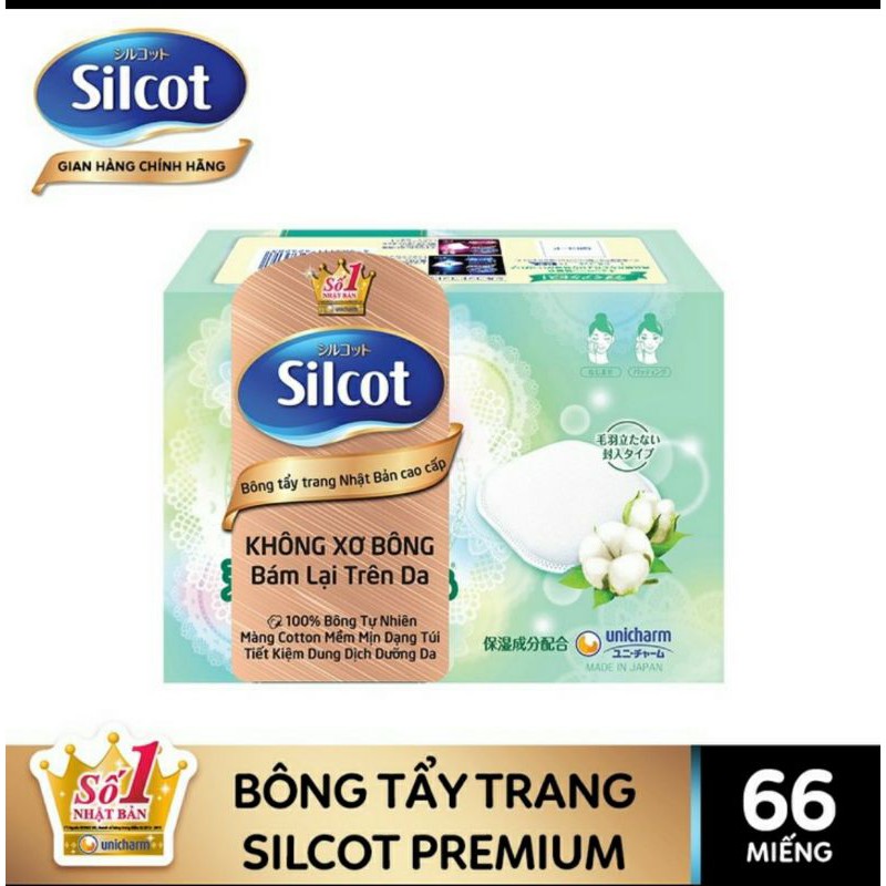 Bông tẩy trang silcot hộp 82 miếng / 66 miếng / 40 miếng