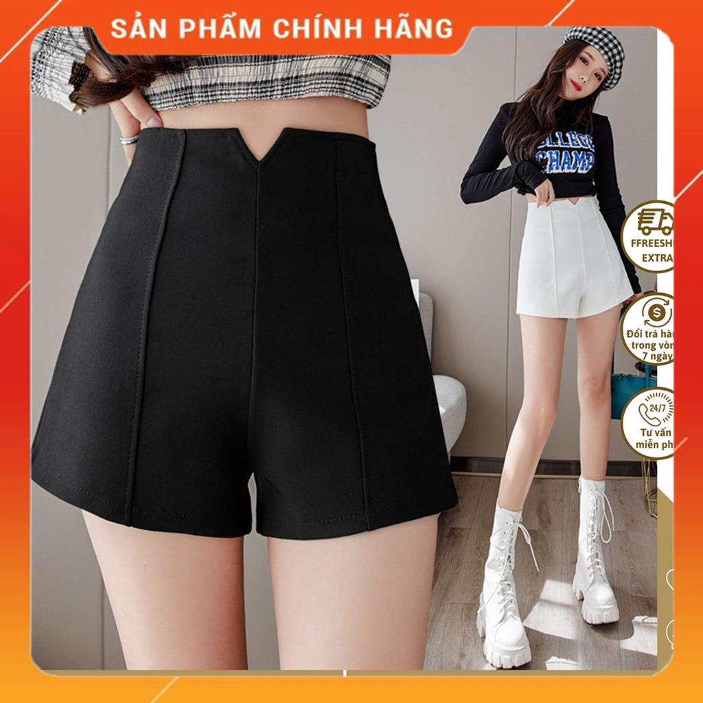 Quần short đùi nữ ống rộng cạp cao chữ v chất vải tuyết mưa, quần sóc cao cấp hot trend mùa hè 2022 MSP82719 | BigBuy360 - bigbuy360.vn