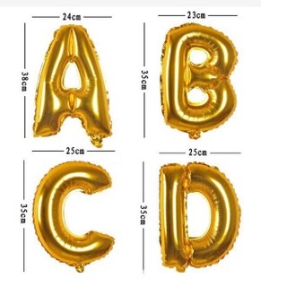 Bóng chữ cái màu vàng/ bạc