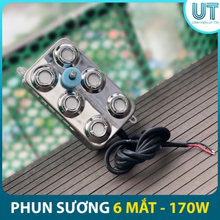Vỉ Phun Sương Siêu Âm 6 Mắt 48V 170W - Inox 304 HÀNG CAO CẤP - Phun sương Hồ cá, Phong lan, Nhà nuôi yến, nấm, thực phẩm