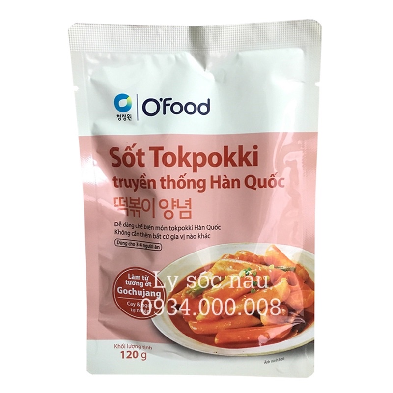 Sốt Tokpokki truyền thống Hàn Quốc O'food 120G - Ly Sóc Nâu