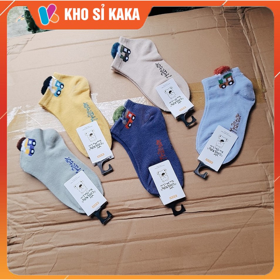 Tất cổ cao cho bé trai hình ôtô, khủng long xanh, sọc ngộ nghĩnh từ 3-12 tuổi