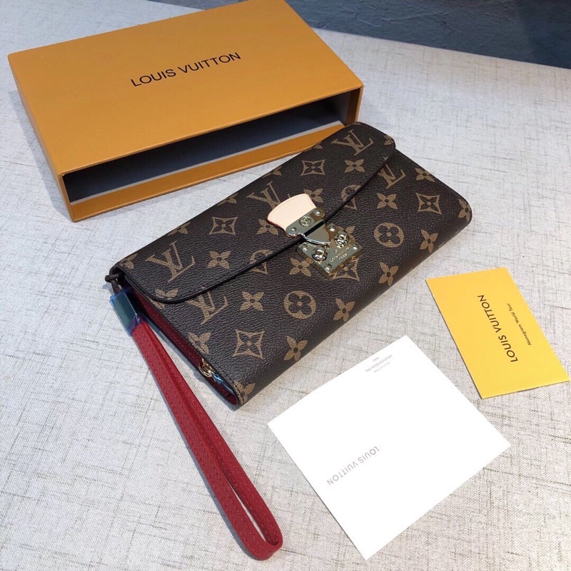 Ví cầm tay LV Louis-Vuitton da thật cao cấp Au nhập khẩu new fullbox