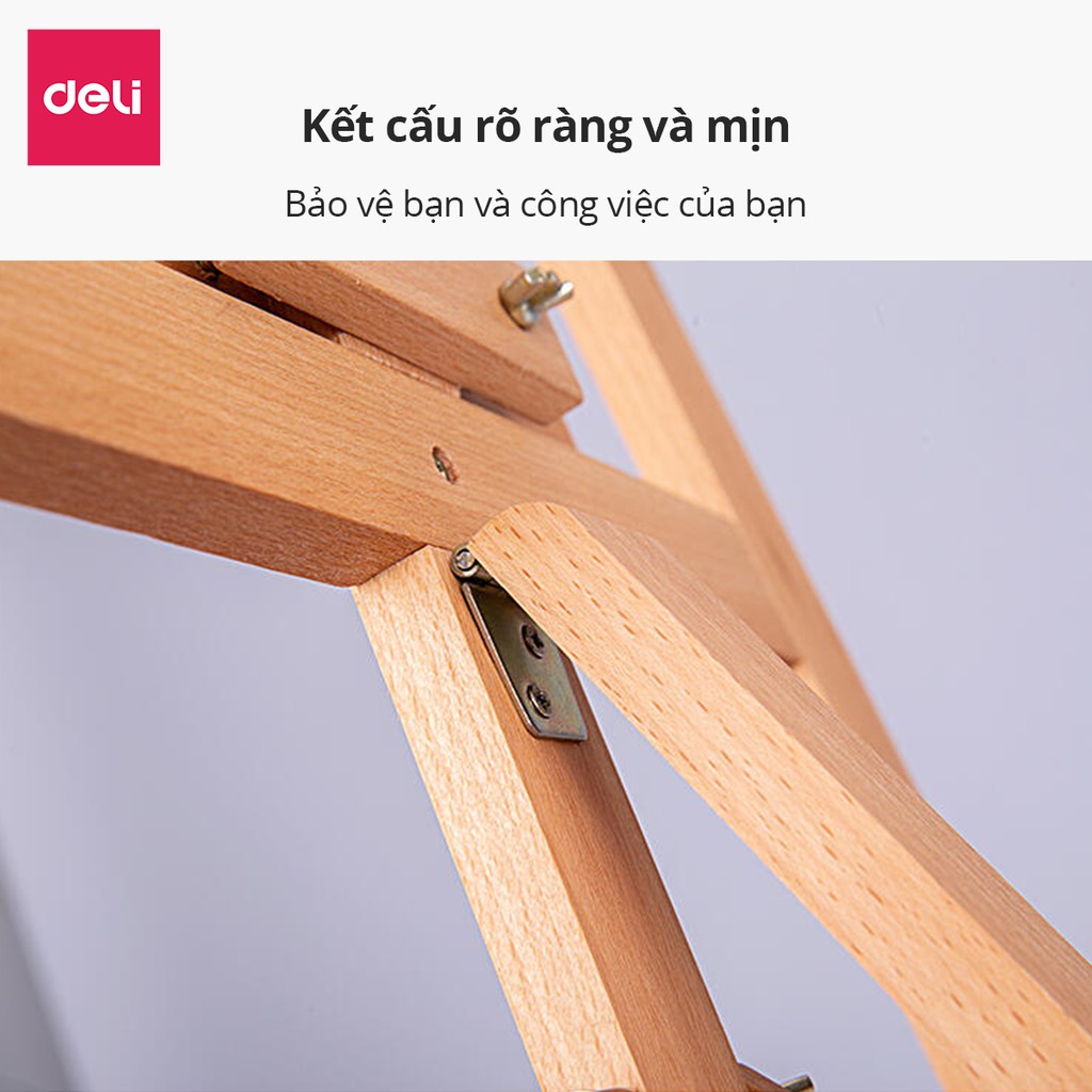 Giá vẽ tranh Deli - Kích thước 116x58cm, chất liệu gỗ sồi/gỗ thông - Kệ đỡ trưng bày mẫu - 73879/73911