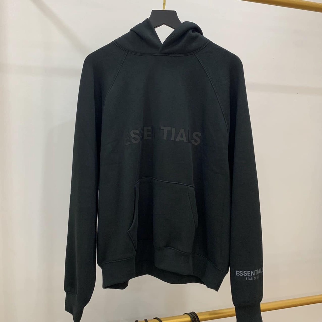 Hoodie in chữ Essential, áo nỉ unisexc siêu ấm. logo cao su- mã Pn2413