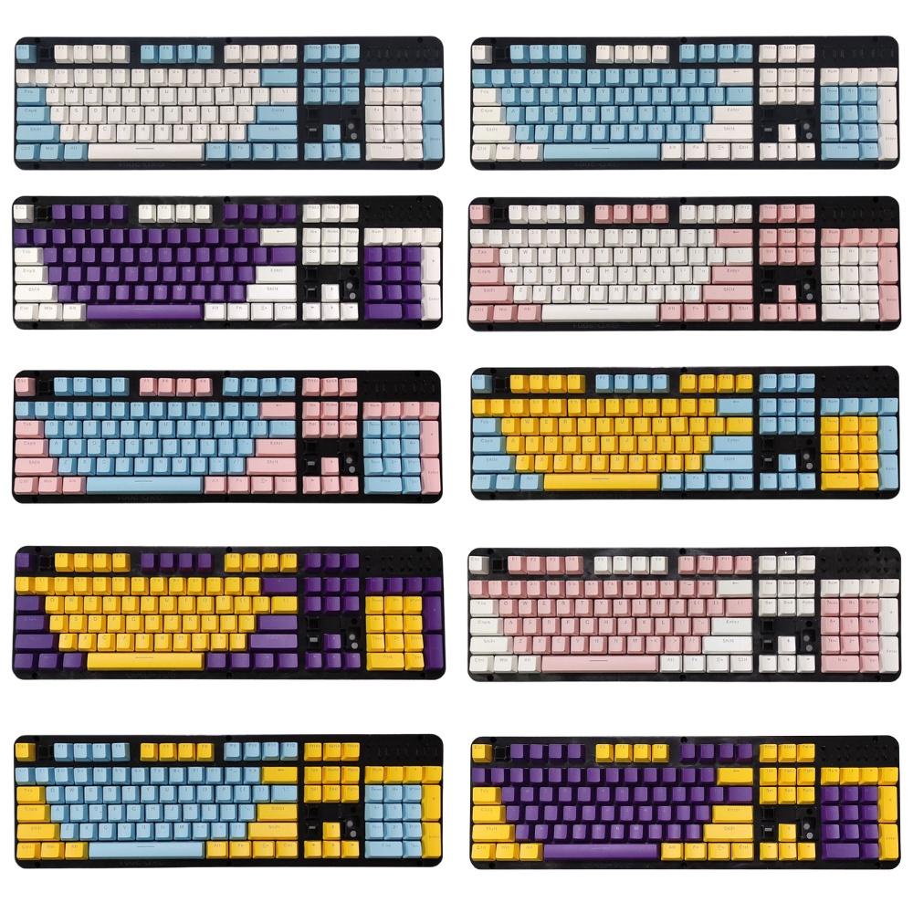 Keycap ABS mix màu không giới hạn, dùng để gắn vào bàn phím cơ, Profile OEM, phù hợp các loại bàn phím layout  60-87-104