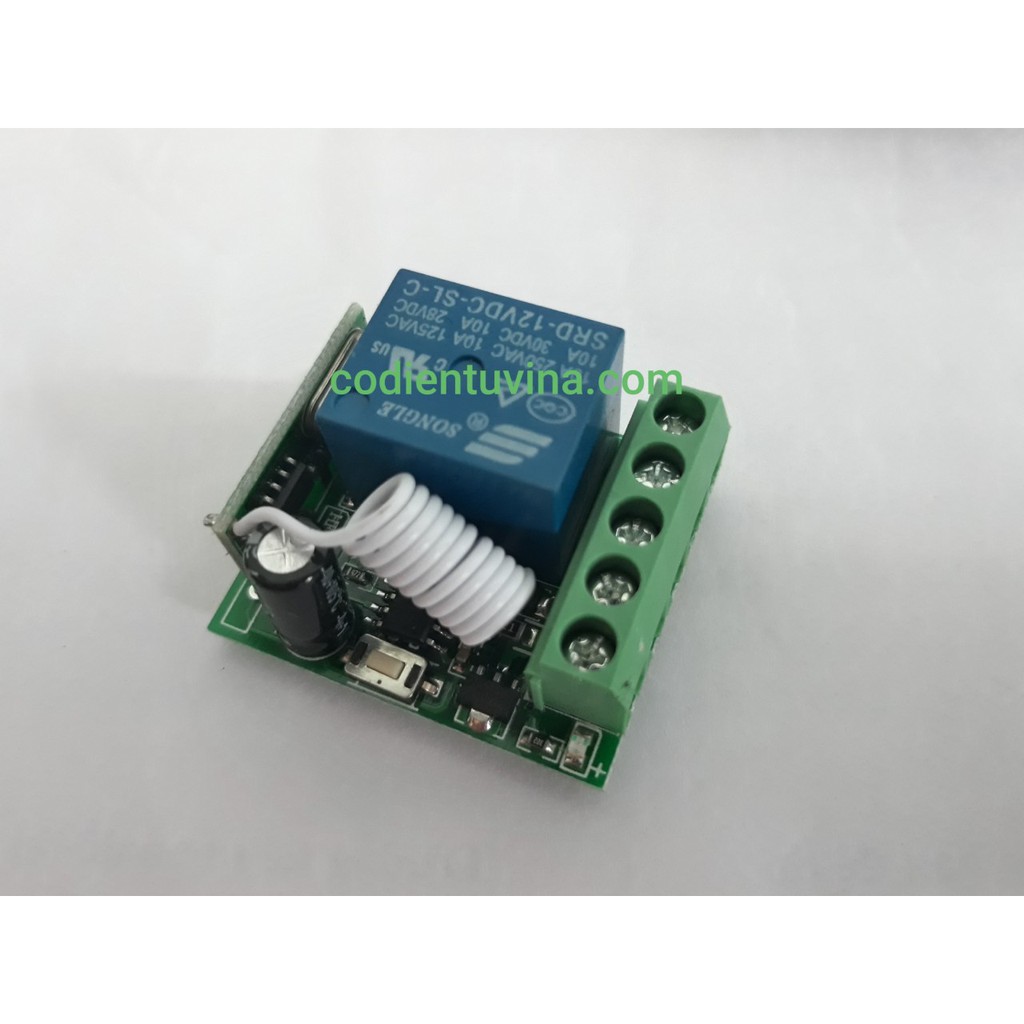 Mạch Điều Khiển RF 433MHz 1 Relay 12V - Học Lệnh