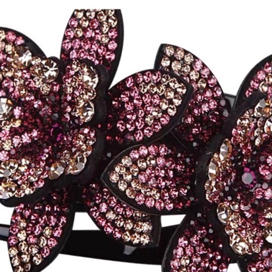 Kẹp Tóc Mỏ Vịt Cỡ Lớn Đính Pha Lê Phong Cách Hàn Quốc Thanh Lịch Cho Nữ