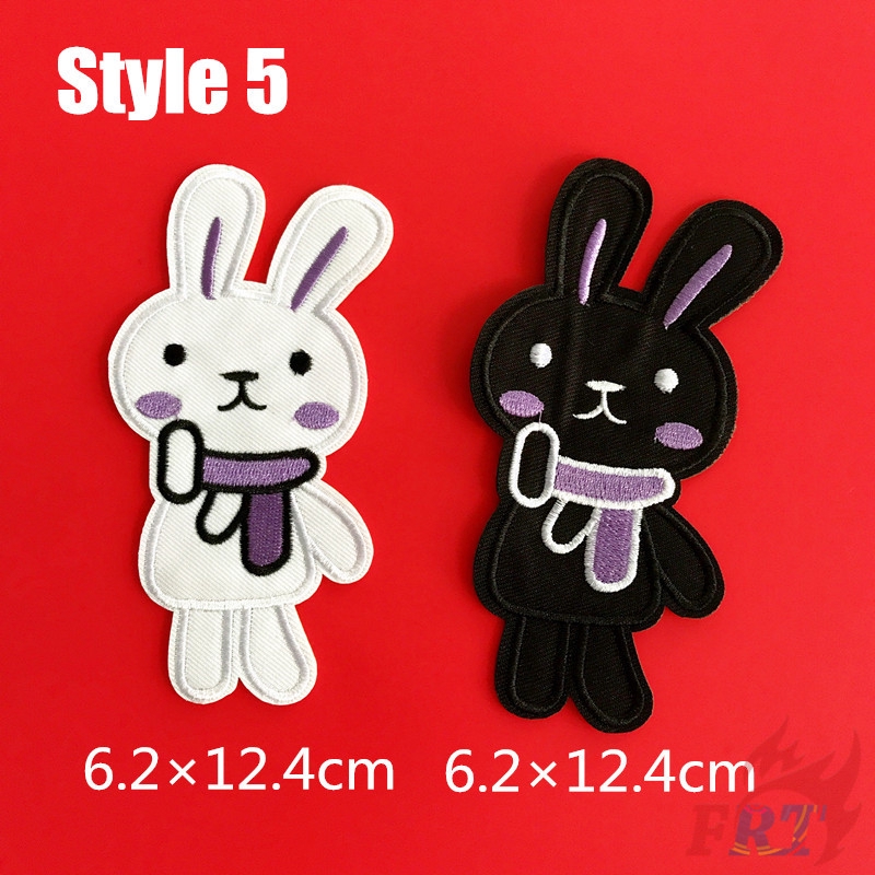 1/2 Miếng vá ủi trang trí quần áo hình thỏ dễ thương thời trang