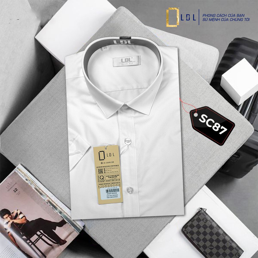 Áo Sơ Mi Nam Ngắn tay Không Túi Công Sở , Mêm Mịn, Thoáng Mát, Hạn Chế Nhăn Nhàu