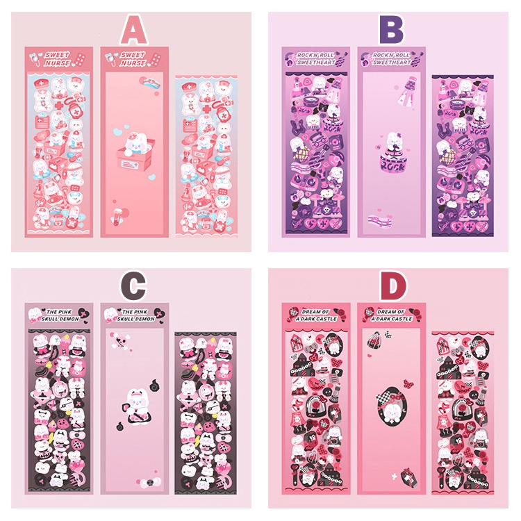 Flowertree 1 Sticker Dán Trang Trí Hình Gấu Thỏ