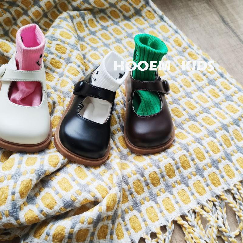 Giày Da Đế Mềm Thoải Mái Đáng Yêu Retro Phong Cách Hàn Quốc Cho Bé Gái
