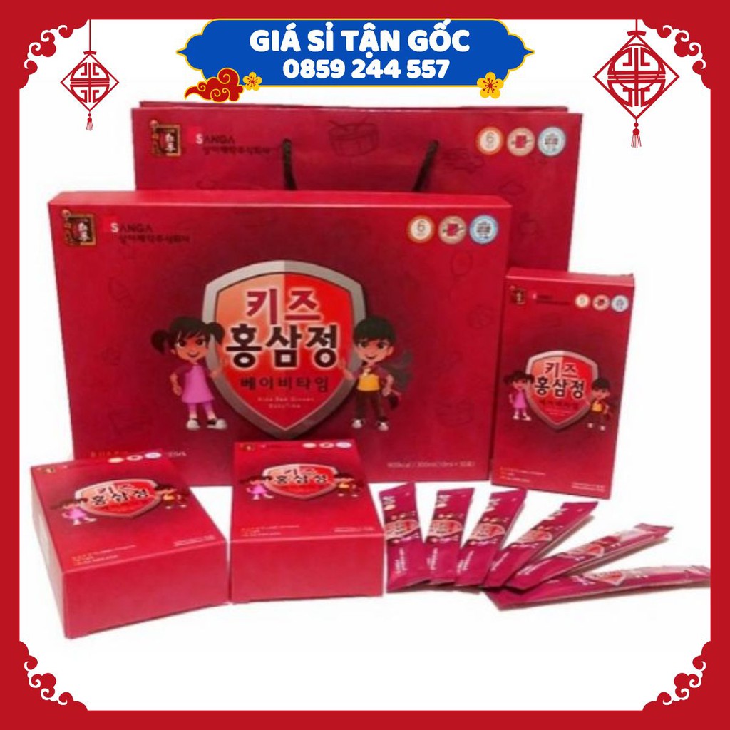 【﻿ＧＩÁ　ＳỈ】- Nước Hồng Sâm Sanga Trẻ Em Hàn Quốc hộp 30 gói