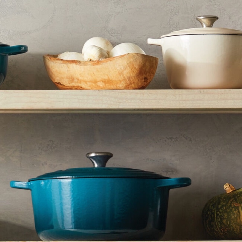 🇩🇪NỒI GANG ĐÚC LE CREUSET 24cm DEEP TEAL xanh cổ vịt-MADE IN FRANCE CAO CẤP