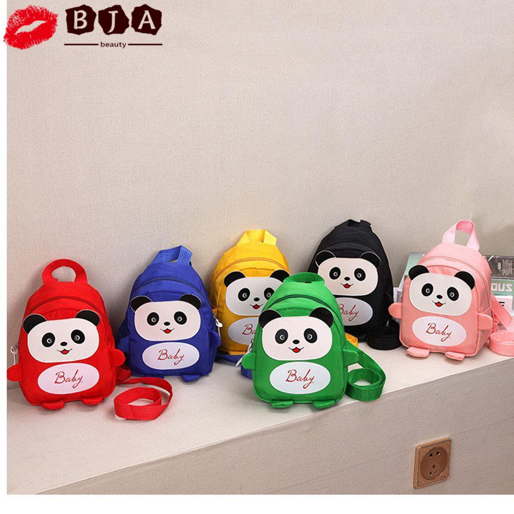 Ba lô nylon mini chống thất lạc hình gấu trúc dễ thương cho bé
