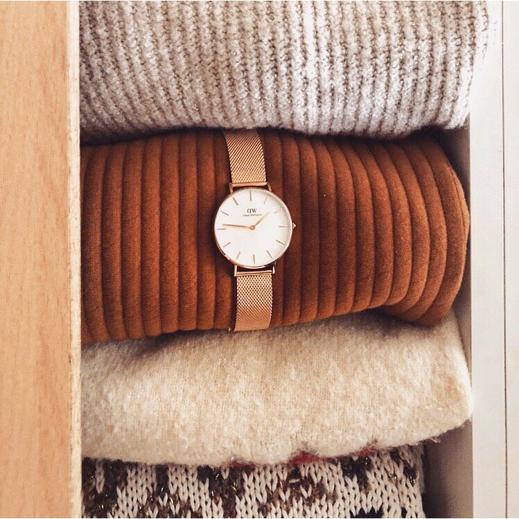 Đồng hồ Nam Nữ - D,,W CLASSIC PETITE - Dây vàng hồng Mặt trắng- DW00500043 - 28mm 32mm | BigBuy360 - bigbuy360.vn