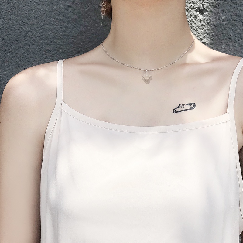 Bộ Khuyên Tai Kết Hợp Dây Chuyền Đơn Giản Thời Trang Hàn Quốc Cho Nữ