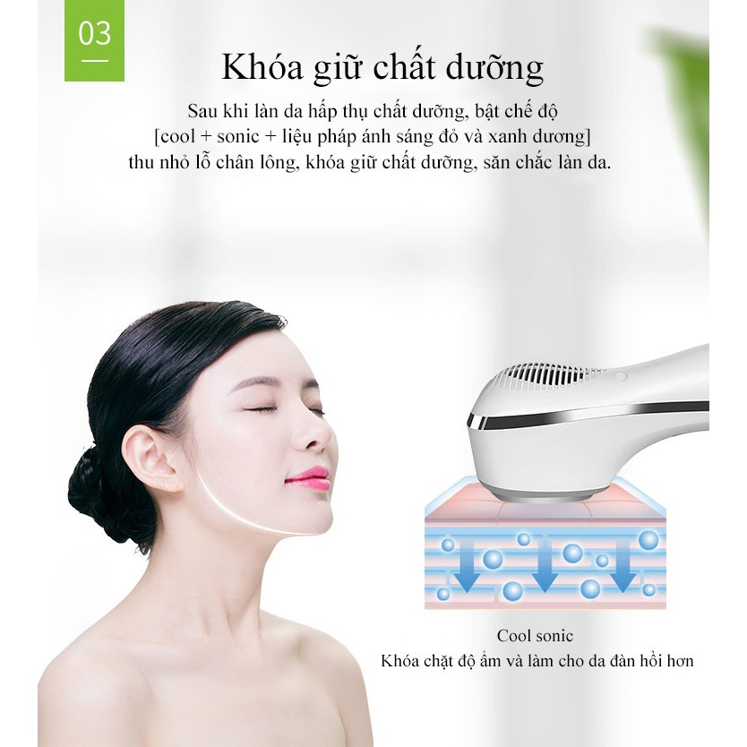 Máy Massage Mặt Làm Đẹp Da Photon Nóng Và Lạnh Rửa Sạch Sâu Thu Nhỏ Lỗ Chân Lông Tăng Cường Hấp Thụ Chất-Beauty Top Spot