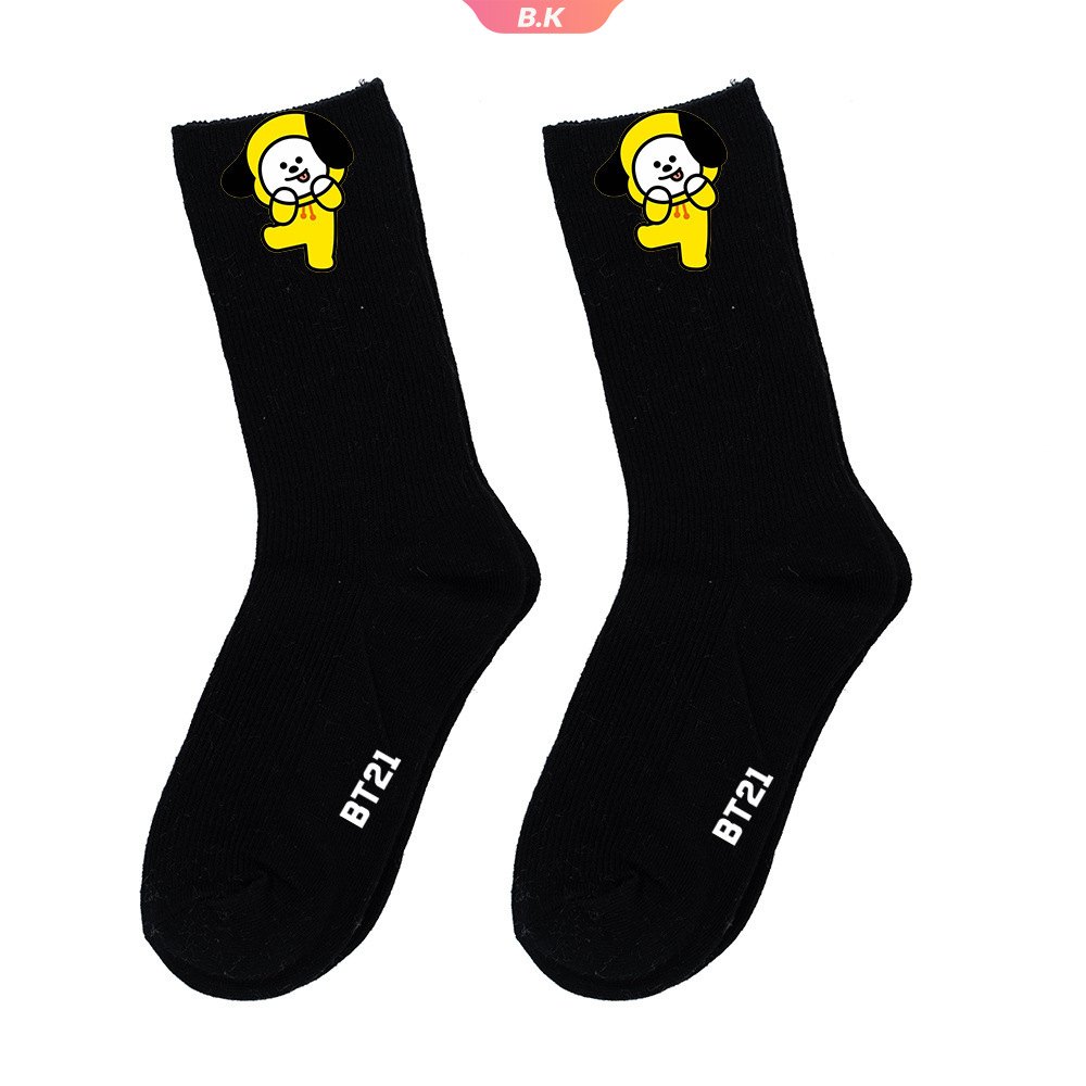 BTS BT21 Đôi Vớ Cotton In Hình Các Nhân Vật Bt21 Đáng Yêu