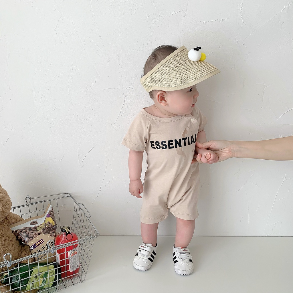 Bộ Áo Liền Quần Tay Ngắn Chất Liệu Mỏng Thoáng Khí Thời Trang Mùa Hè Cho Bé Sơ Sinh