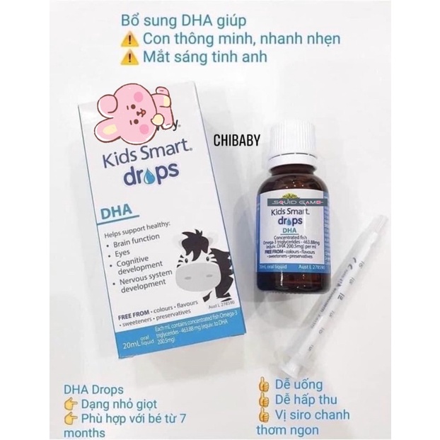 [Mã 11FMCGSALE1 giảm 40K đơn 250K] DHA Dạng Giọt, 20ml của úc