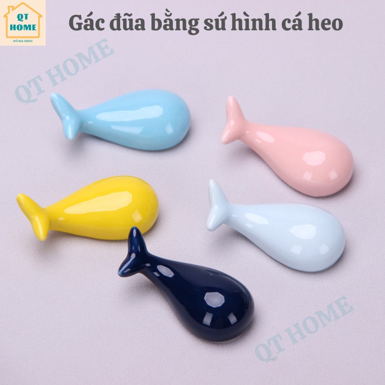 Gác Đũa Gốm Sứ Hình Cá Heo Dễ Thương