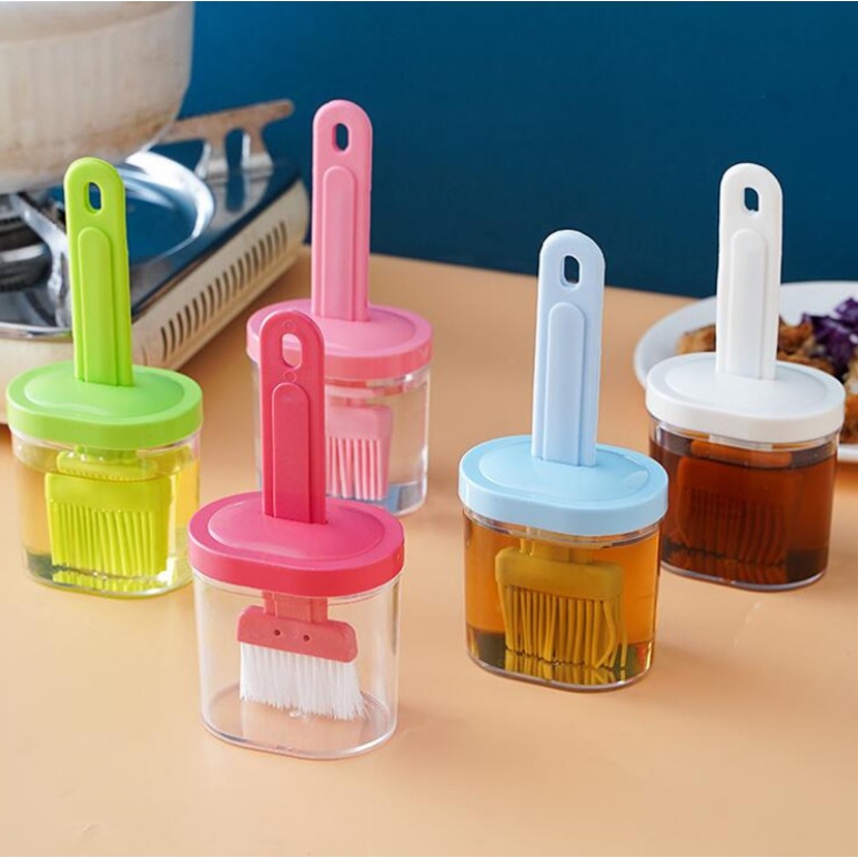 Dụng Cụ Đựng Dầu Ăn Mật Ong Nước Sốt Kèm Cọ Quét