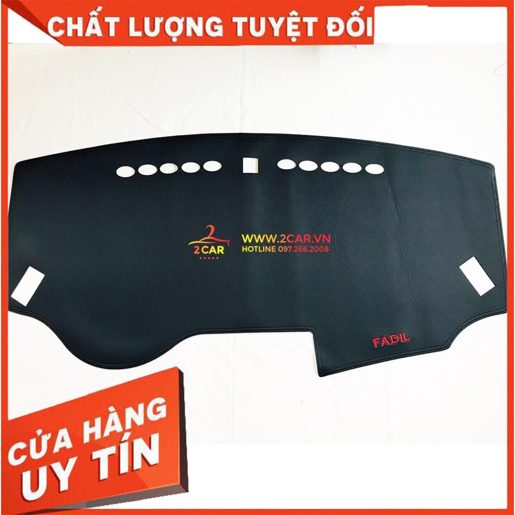 [Mã LIFEAU5SALE giảm 20k đơn 50k] Thảm taplo da carbon xe Fadil 2019 - 2021 da cacbon cao cấp