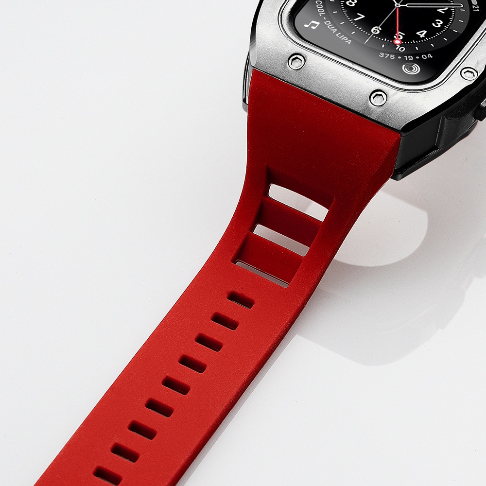 Ốp Hợp Kim Nhôm + Silicone 44Mm Cho Apple Watch 6 5 4