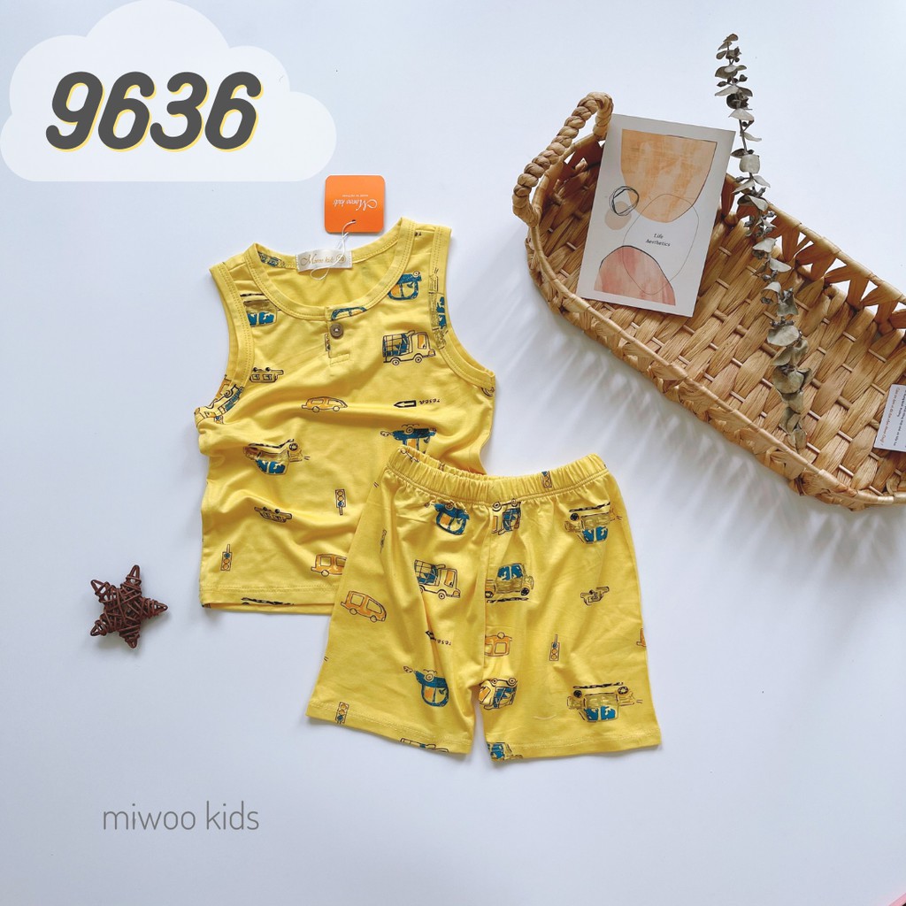 Bộ Ba Lỗ Cho Bé Nhiều Màu Có Size Từ 7-25KG