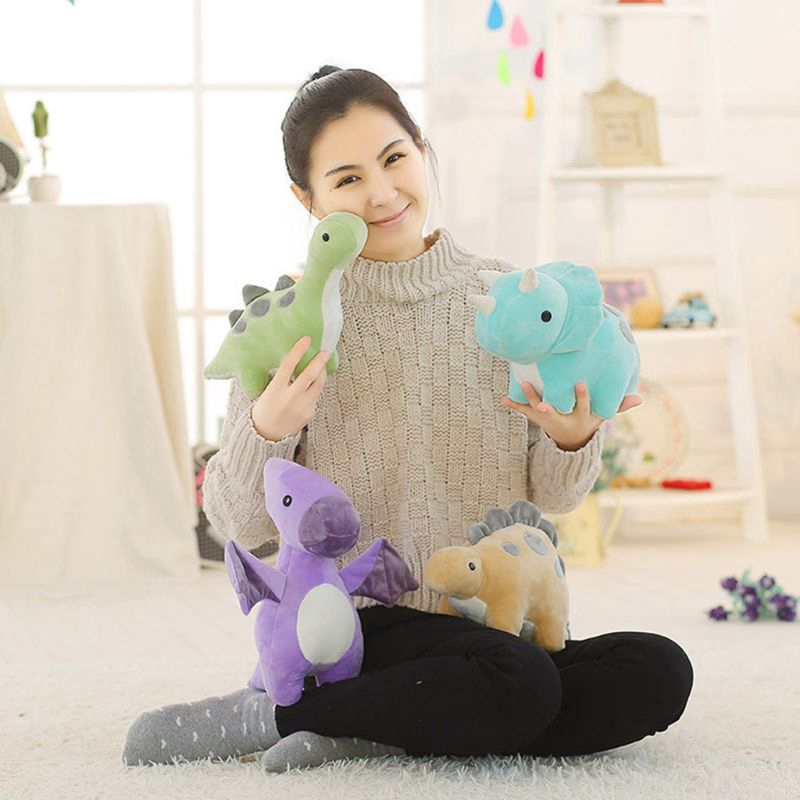 Cute Little dinosaur doll Plush Toy Stuffed Animal Doll Sofa Car Pillow triceratops long-necked dragon stegosaurus dolls